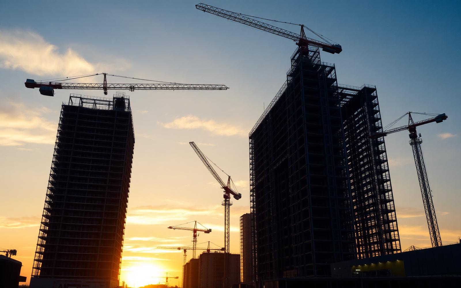 Modern commercial construction project